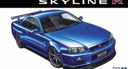 Сборная модель Aoshima  Nissan BNR34 Skyline GT-R V-Spec II '02