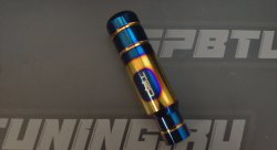 Ручка КПП, L=130мм, алюминий синий/золотой 