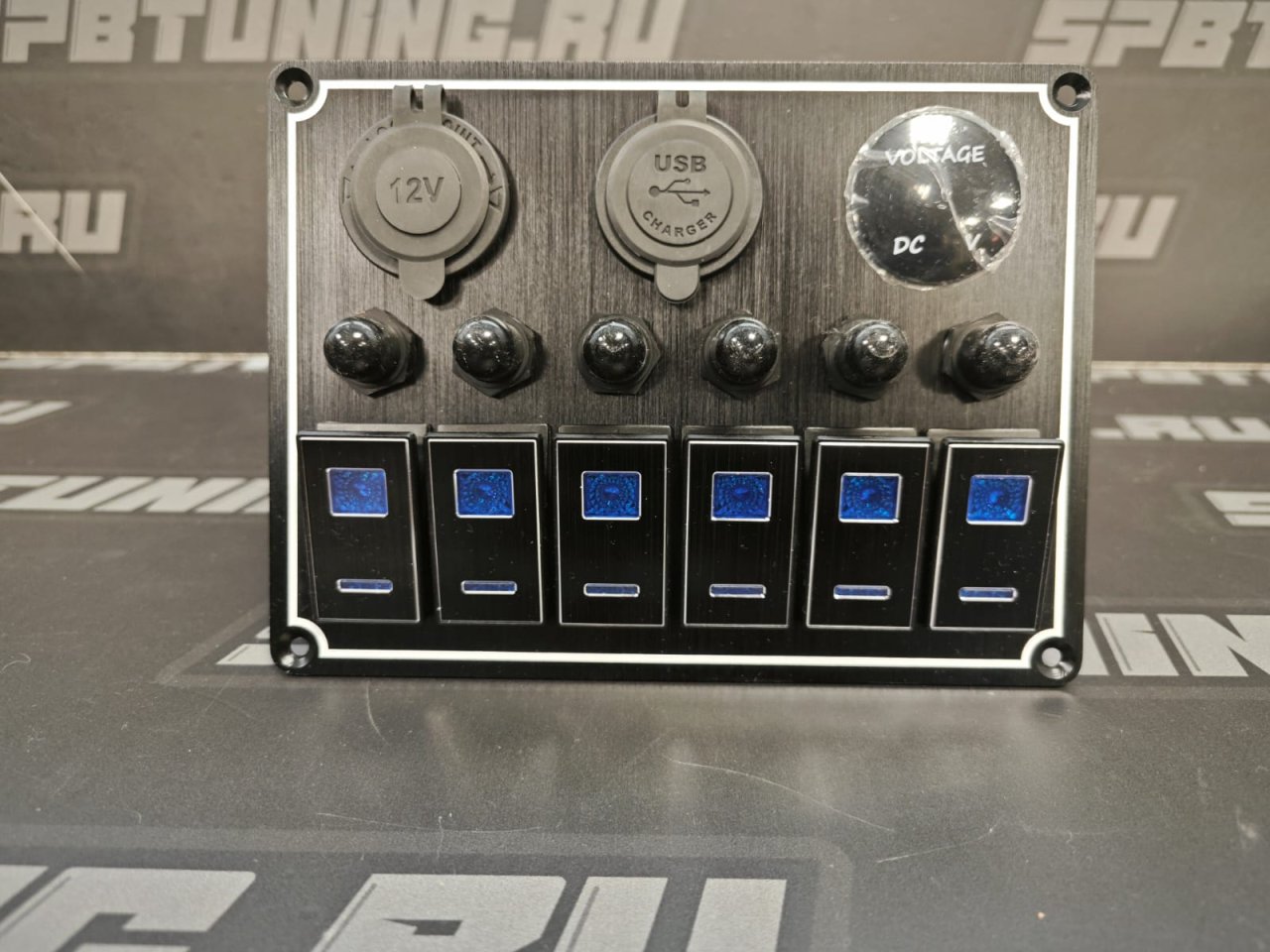 Панель управления алюминий, 6 кнопок, 12V