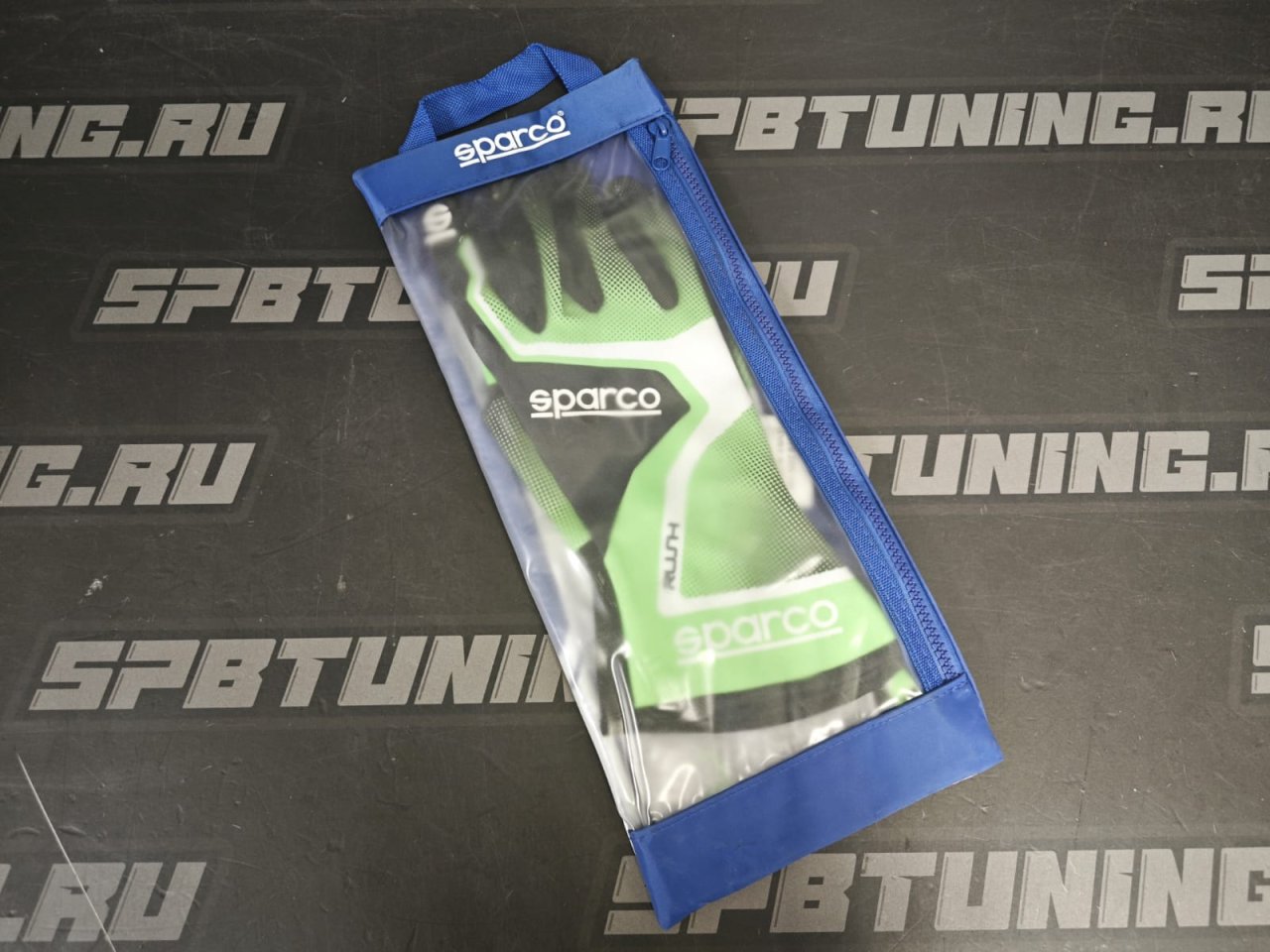 Sparco RUSH перчатки для картинга, зеленый неоновый/черный, р-р 12