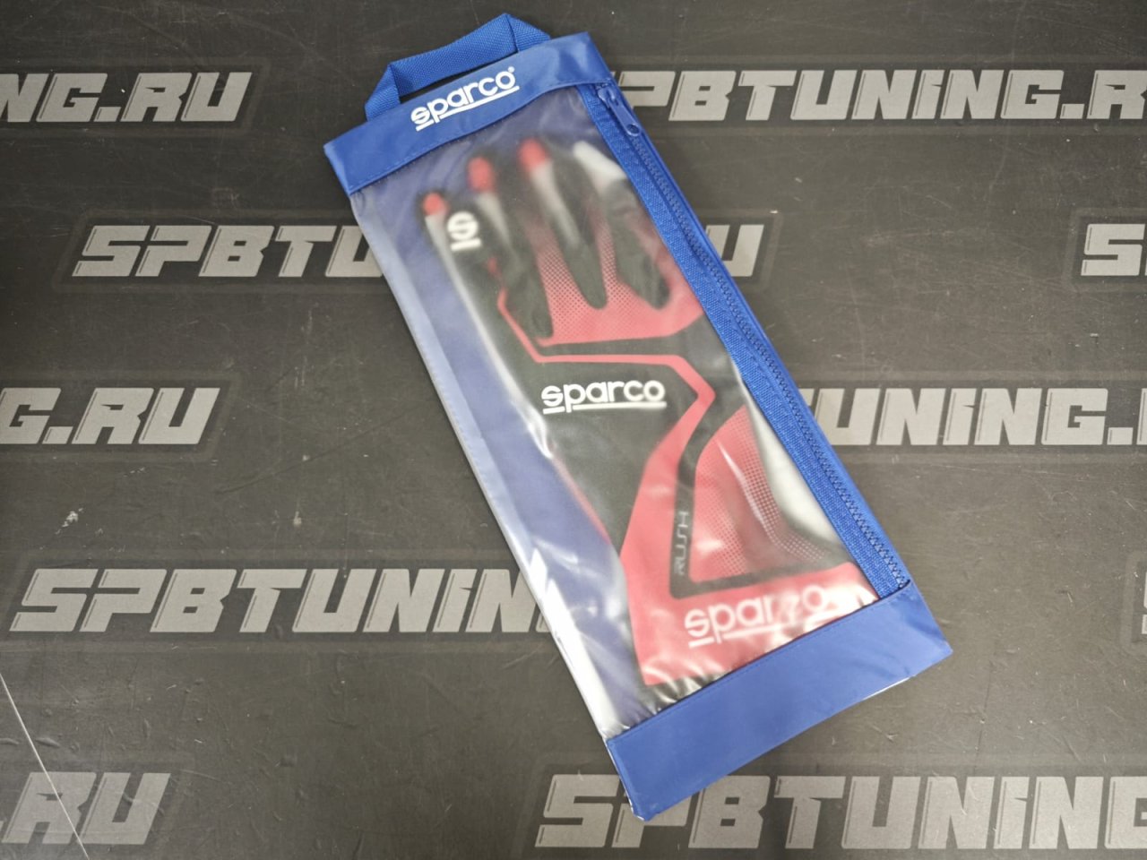 Sparco RUSH перчатки для картинга, красный/черный, р-р 12