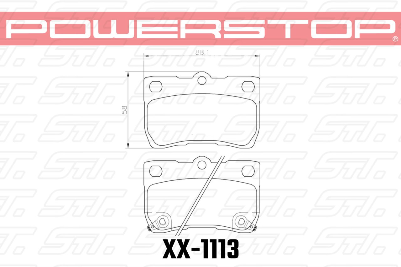 Колодки тормозные 17-1113 PowerStop Z17 задние LEXUS GS; IS; TOYOTA CROWN; MARK X