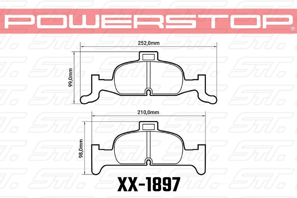 Колодки тормозные 23-1897 PowerStop Z23 передние AUDI A4 B9; A5 F53; Q5; суппорт ATE