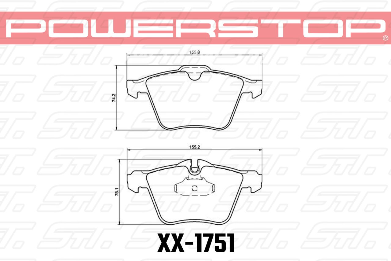 Колодки тормозные 17-1751 PowerStop Z17 передние JAGUAR F-TYPE X152; XF X250; XJ X351