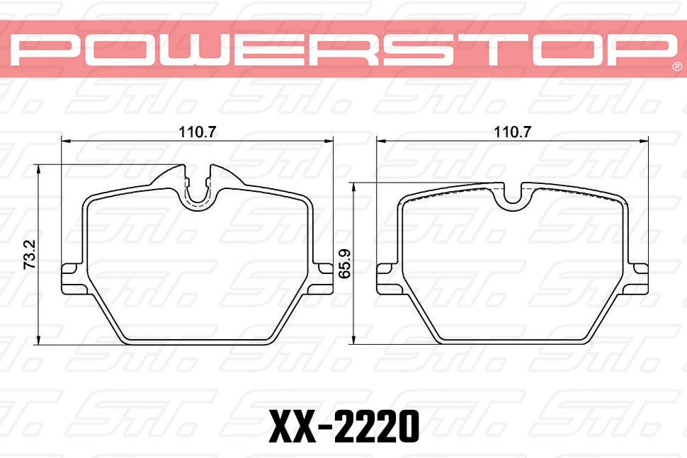 Колодки тормозные 23-2220 PowerStop Z23 задние BMW 3 G20; 4 G22; Z4 G29; TOYOTA SUPRA 2019->