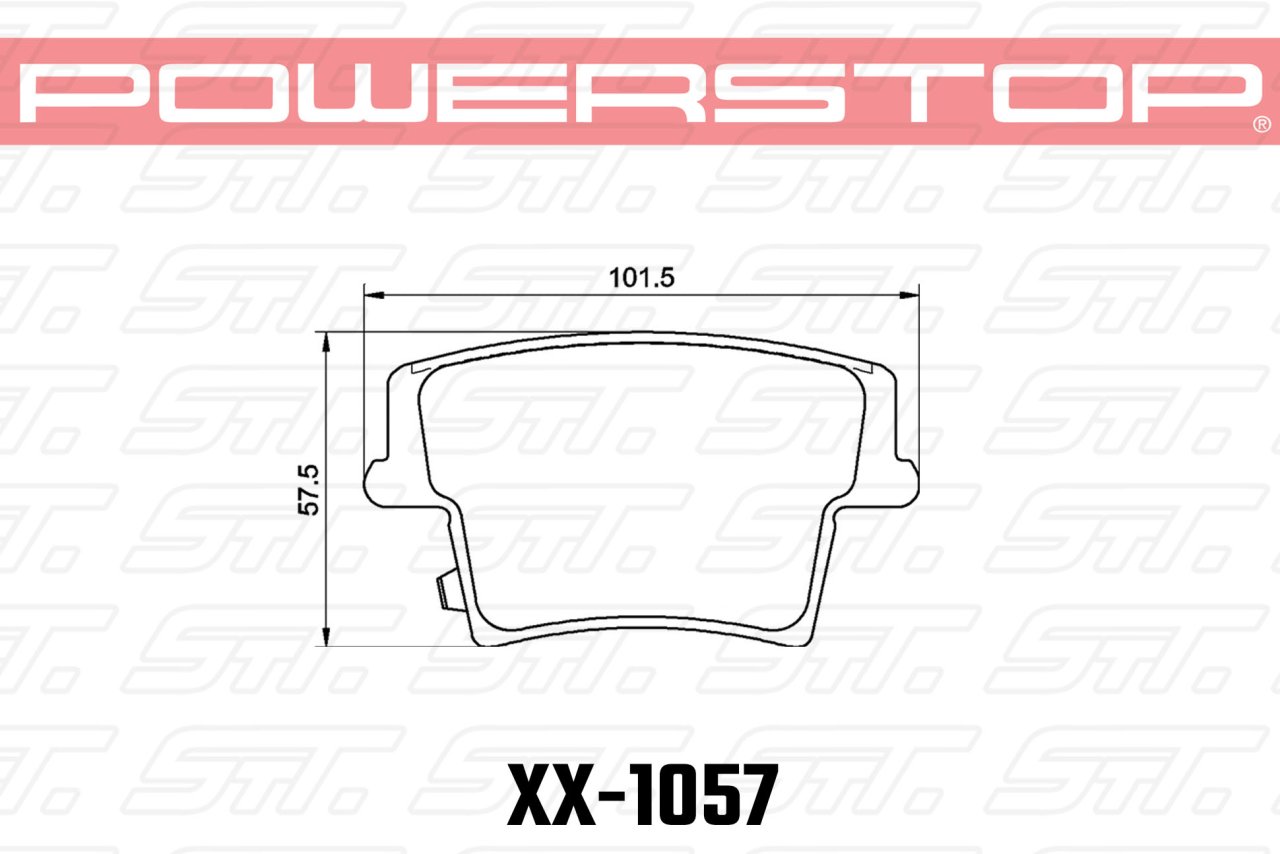 Колодки тормозные 17-1057 PowerStop Z17 задние DODGE CHALLENGER 2007-> ; CHRYSLER 300C