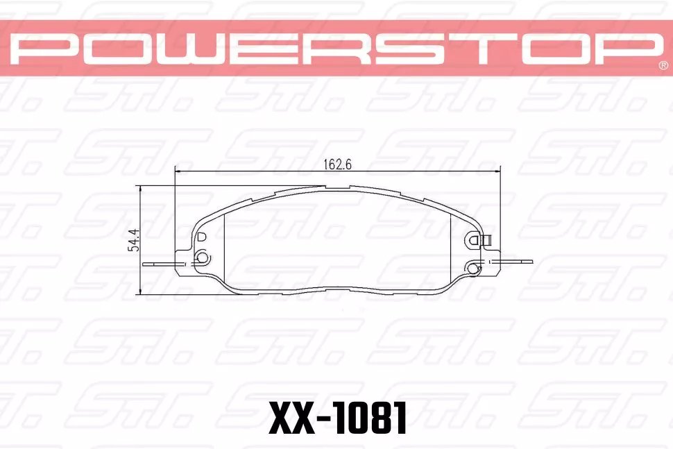 Колодки тормозные 26-1081 PowerStop Z26 перед Mustang 2008->