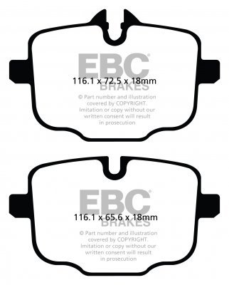 Колодки тормозные DP82089RPX EBC RP-X BMW задние BMW M3 G80; M4 G82; M5 F10; M6 F12; X5 G05; X7