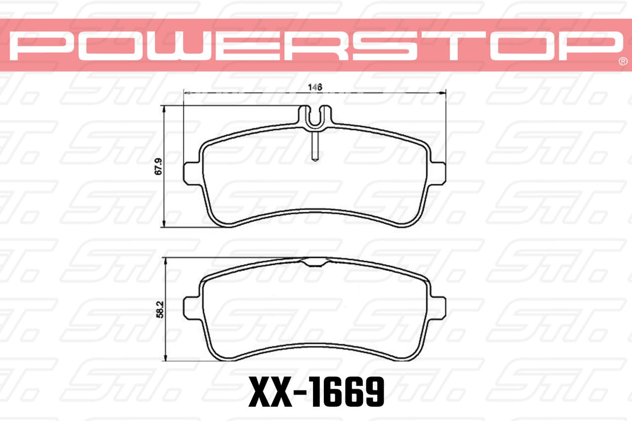 Колодки тормозные 17-1669 PowerStop Z17 задние Mercedes S W220; SL R231; AMG GT X290