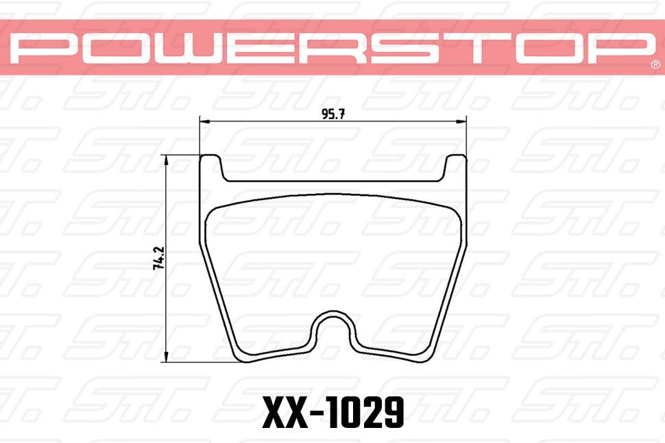 Колодки тормозные 23-1029 PowerStop Z23 передние суппорт Brembo 8 поршней; JBT FB8P (комплект 8 шт)