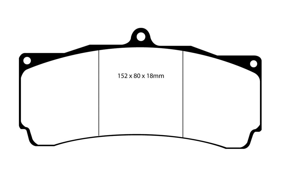 Колодки тормозные DP4006R EBC Yellowstuff D54; DC9069; С Ушком