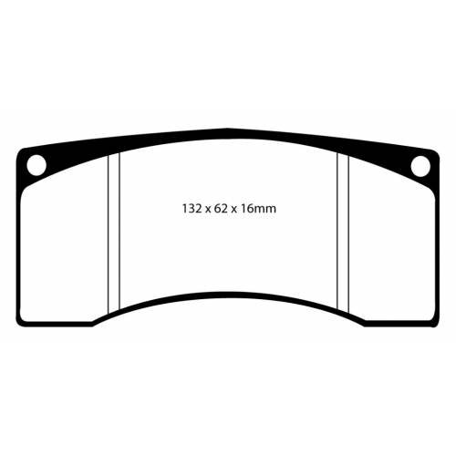 Колодки тормозные DP4016R EBC Yellowstuff DC9015