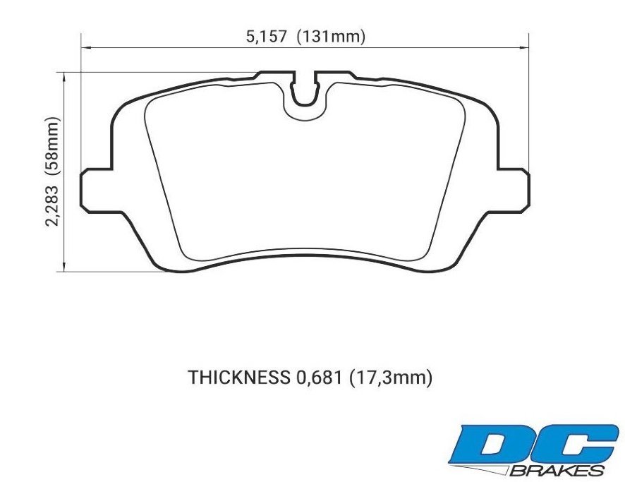 Колодки тормозные DC1692R17 DC Brakes Street HD+, задние RANGE ROVER SPORT; IV; DISCOVERY V;