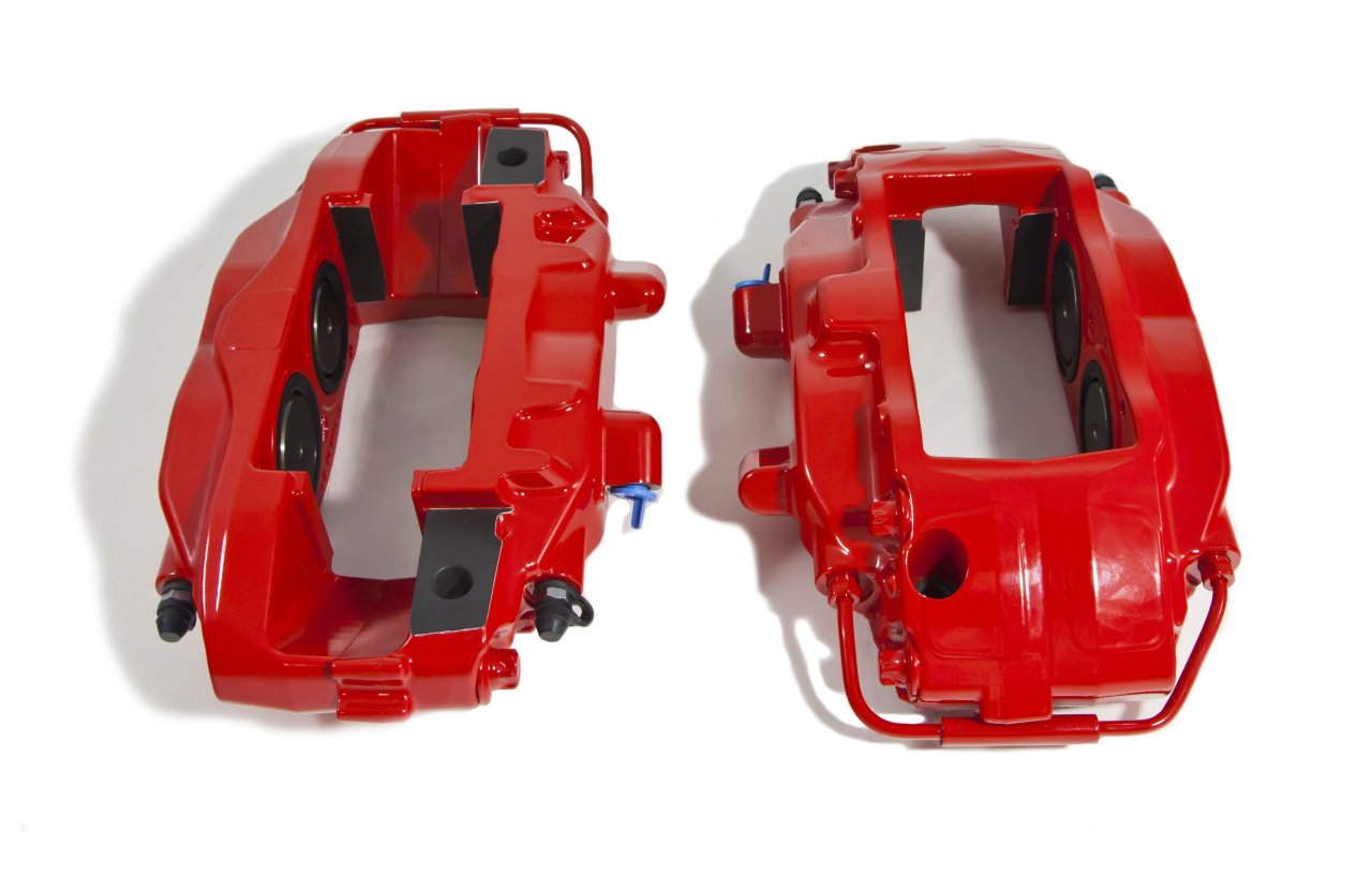 Комплект суппортов 2 шт. Красные, Brembo 4 поршня: 40mm - 44mm