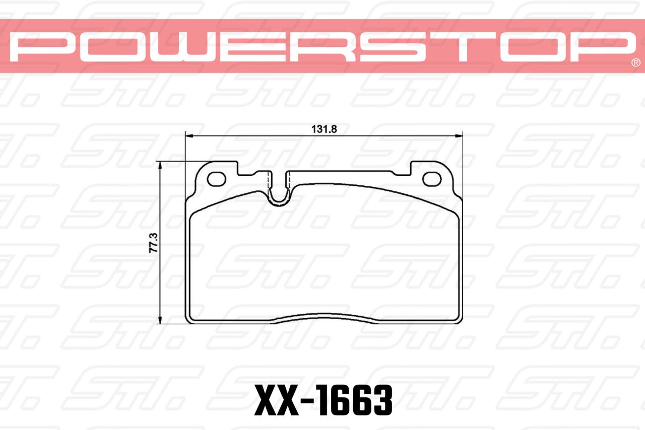 Колодки тормозные 23-1663 PowerStop Z23 передние AUDI Q5 8R 2009-2017
