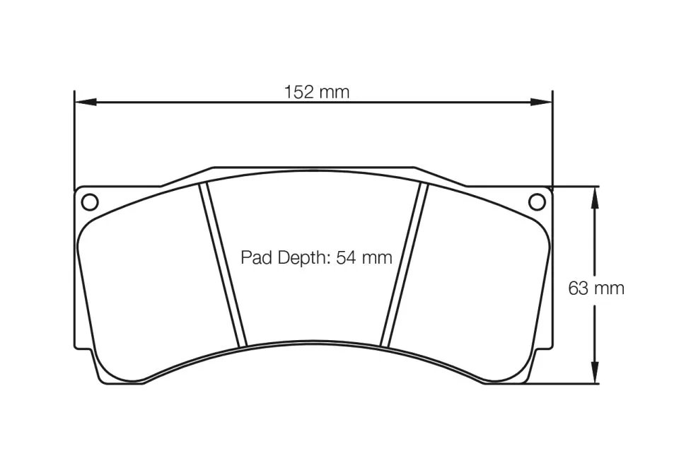 Колодки тормозные 1539-RST1 PAGID RST1 AP Racing CP9668; толщина 25mm