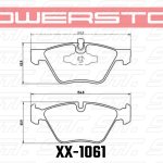 Колодки тормозные 23-1061 PowerStop Z23 передние BMW E82 120, 125, 130; E90 318, 320, 325