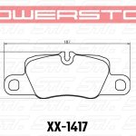 Колодки тормозные 26-1417 PowerStop Z26 задние 911 (991) Carrera 2011-> Panamera 2009->