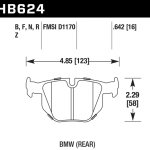 Комплект Задний. BMW E90 325i; Тормозные диски HAWK + колодки 5.0; HKC4504.624B