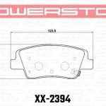 Колодки тормозные 23-2394 PowerStop Z23 задние GENESIS G80; GV70