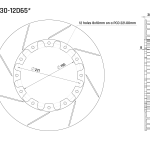 Ротор тормозного диска 380*30mm, DC Brakes DC38030-12D65S, D крепеж,