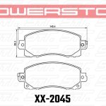 Колодки тормозные 23-2045 PowerStop Z23 передние SUBARU Impreza 2016-> ; Forester 2018->