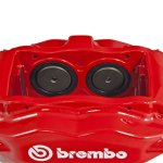 Комплект суппортов 2 шт. Красные, Brembo 4 поршня: 40mm - 44mm