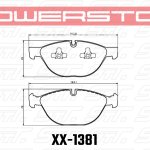 Колодки тормозные 23-1381 PowerStop Z23 передние BMW X5 E70; X6 E71; X6 F16; xDrive50i