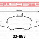 Колодки тормозные 23-1876 PowerStop Z23 передние AUDI TT 2014->