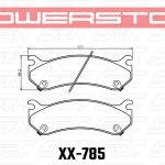 Колодки тормозные 36-785 PowerStop Z36 задние Hummer H2; CHEVROLET Tahoe