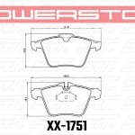 Колодки тормозные 17-1751 PowerStop Z17 передние JAGUAR F-TYPE X152; XF X250; XJ X351