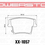 Колодки тормозные 17-1057 PowerStop Z17 задние DODGE CHALLENGER 2007-> ; CHRYSLER 300C