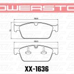 Колодки тормозные 26-1636 PowerStop Z26 передние MB GL W166 AMG Sports Package