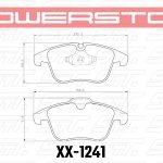Колодки тормозные 23-1241 PowerStop Z23 передние Jaguar S-TYPE X200; XF X250; XJ X350; XK X150