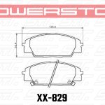 Колодки тормозные 17-829 PowerStop Z17 передние Honda Civic EP3 Type-R