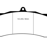 Колодки тормозные DP4006R EBC Yellowstuff D54; DC9069; С Ушком