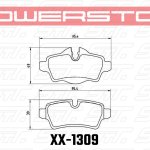 Колодки тормозные 23-1309 PowerStop Z23 задние MINI COOPER 2 (R56); BMW 1 (E87) 116i, 118i