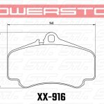 Колодки тормозные 23-916 PowerStop Z23 передние Porsche 911 996; 911 997