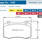 Колодки тормозные 1408-RSL29 PAGID RSL29