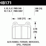 Колодки тормозные HB171D.590 HAWK ER-1
