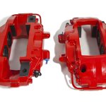 Комплект суппортов 2 шт. Красные, Brembo 4 поршня: 40mm - 44mm