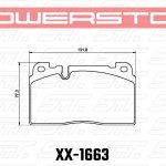 Колодки тормозные 23-1663 PowerStop Z23 передние AUDI Q5 8R 2009-2017