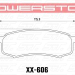 Колодки тормозные 23-606 PowerStop Z23 задние LEXUS GX460, GX470; TOYOTA PRADO 150/120