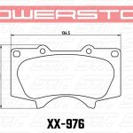 Колодки тормозные 36-976 PowerStop Z36 передние LEXUS GX460; GX470; Prado 150; 120; PAJERO