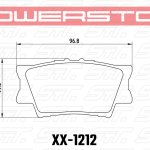 Колодки тормозные 36-1212 PowerStop Z36 задние TOYOTA CAMRY 2007-2018 / RAV 4 2005->