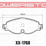 Колодки тормозные 23-1760 PowerStop Z23 перед VW GOLF VII; Passat 3G; AUDI TT FV3; A3 8V1