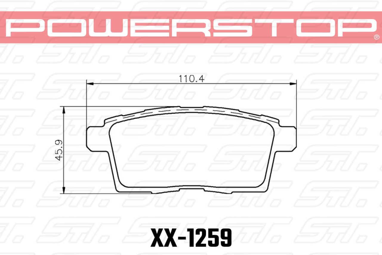Колодки тормозные 17-1259 PowerStop Z17 задние Mazda CX-7, CX-9