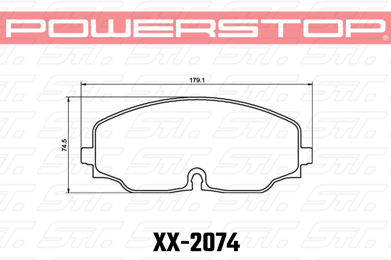 Колодки тормозные 17-2074 PowerStop Z17 передние VW ATLAS; TERAMONT