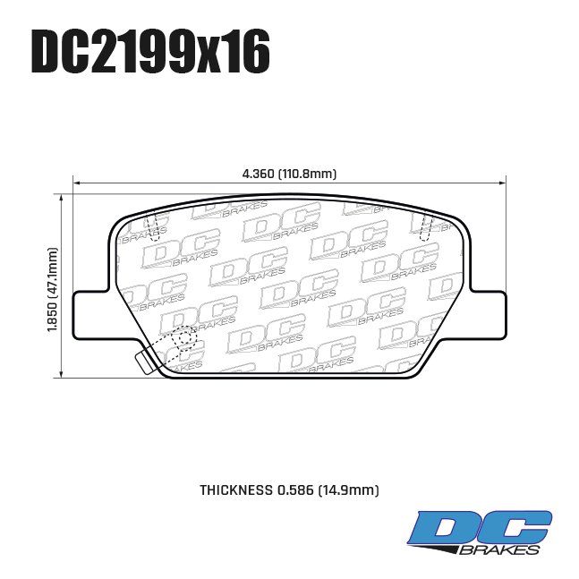 Колодки тормозные DC2199R16 DC Brakes Street HD+, задние Hyundai Palisade; KIA Mohave 2019->