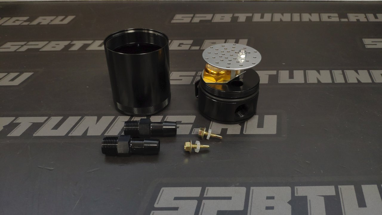 Маслоуловитель круглый с фильтром, черный